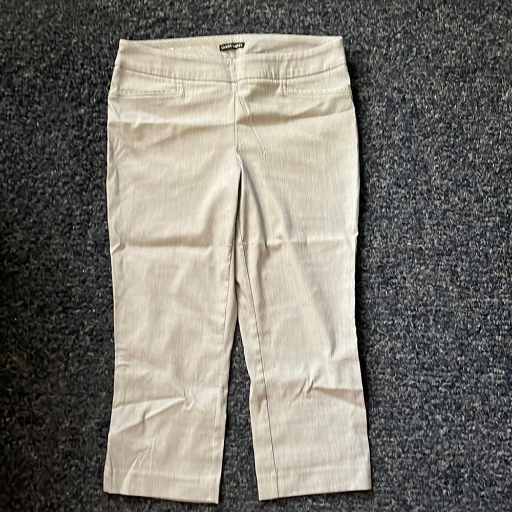 Hilary Radley Fine pinstripe pull on pants.